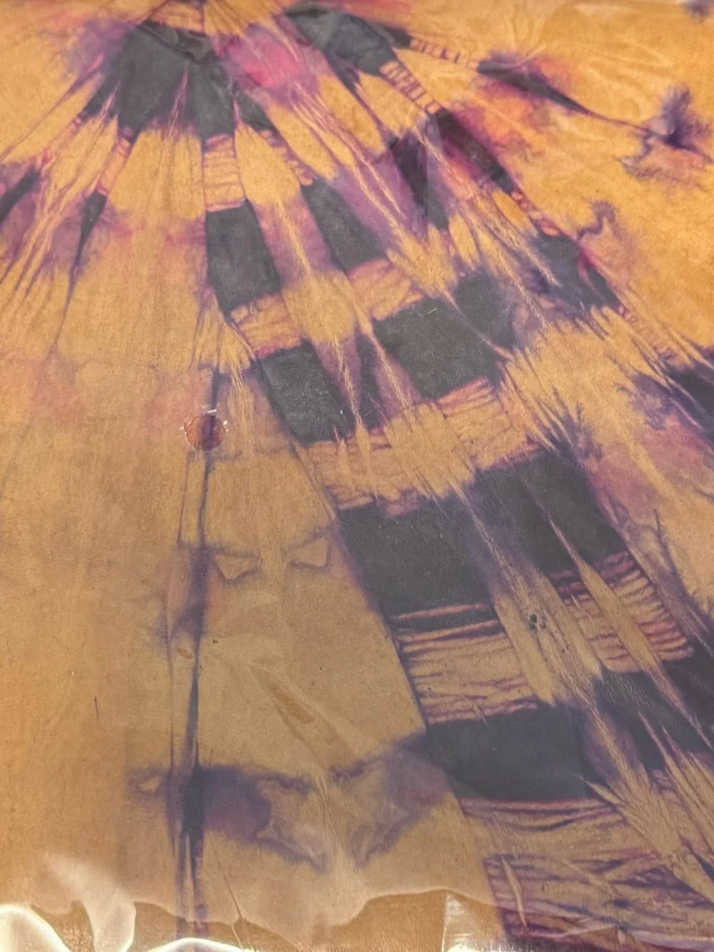 NWT Leather IPad Thin Case Purple Tye Dye